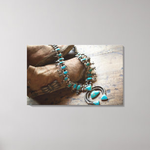 Necklace for sale, Santa Fe, New Mexico. USA Canvas Print