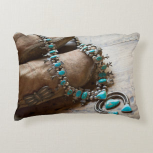 Necklace for sale, Santa Fe, New Mexico. USA Decorative Pillow