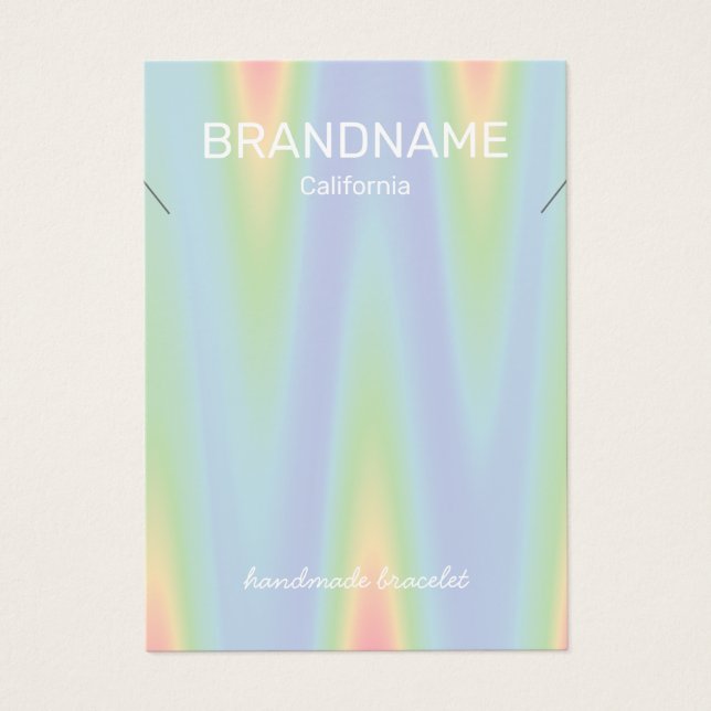 Necklace Holder Colour Gradient Ombre Chevron Logo (Front)