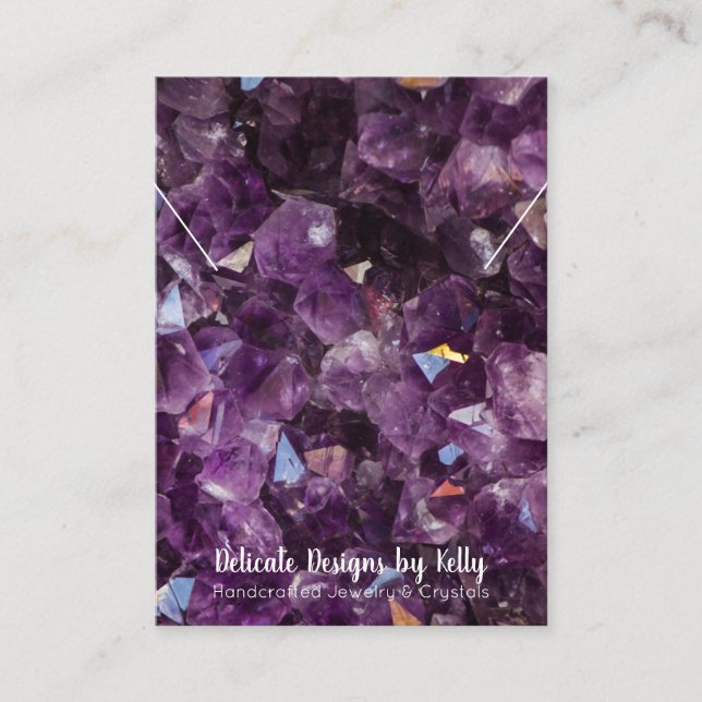Necklace Jewellery Display Amethyst Business Card (Front)