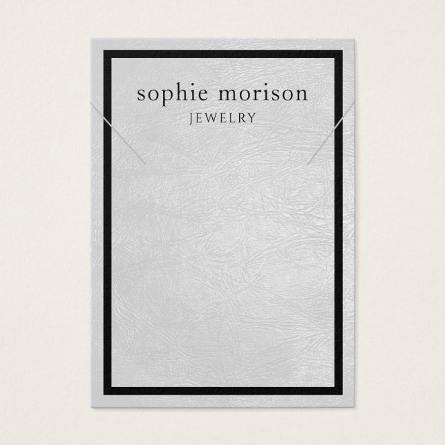 Necklace Jewellery Display Card • Chic Leather (Front)