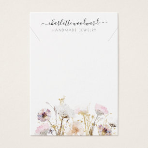 Necklace Jewellery Pink Gold Glitter Wildflowers