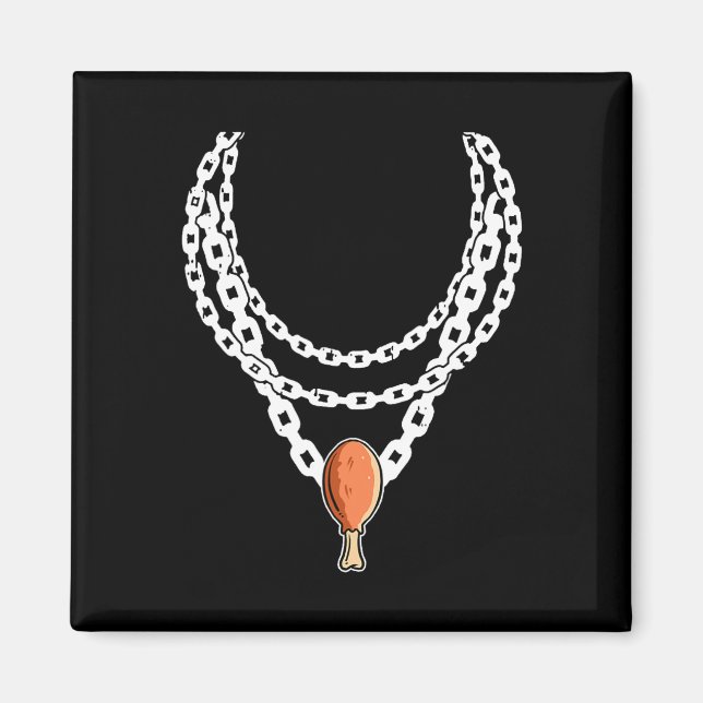 Necklace Turkey Leg Pendant Thanksgiving Day Fall  Magnet (Front)