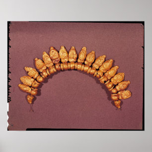 Necklace with masks of maenads and Silenus Poster