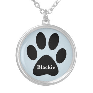 Necklace with Paw Print Personalized