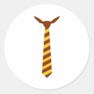 Necktie Classic Round Sticker