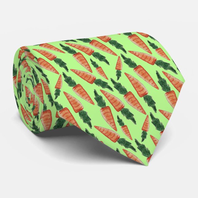 Necktie de Pâques - Carottes sur Cravate Arrière - (Roulé)