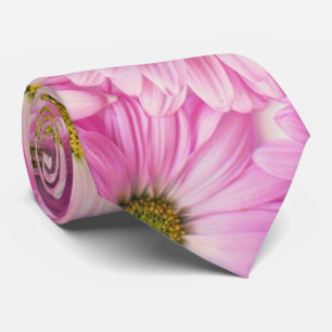 Necktie - Pink Gerbera Daisies