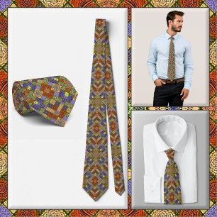 NECKTIE - Red/Blue/Green & More - Colourful Patter