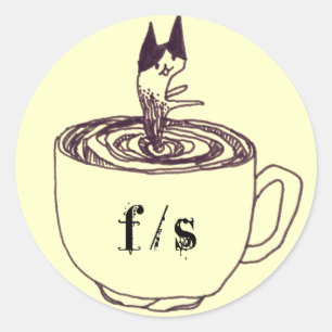 necoffee classic round sticker