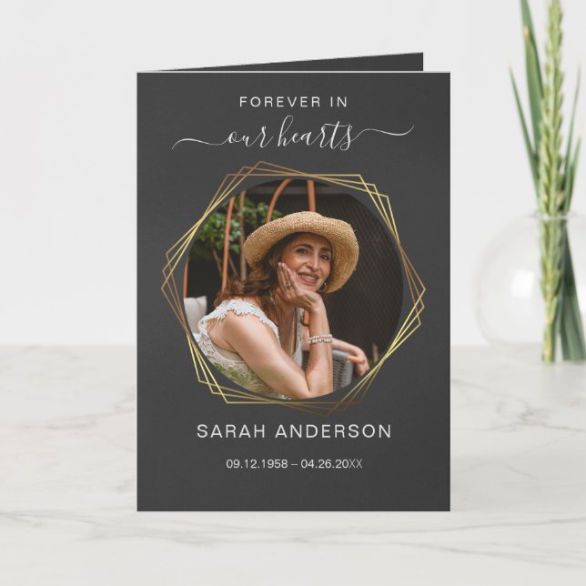 Nécrologie funéraire de service avec Carte de reme (Devant)