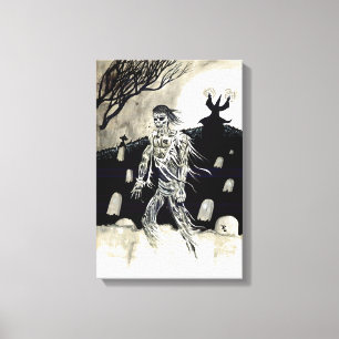 “Necromancer” – Illustration by Tracy Lesch Canvas Print