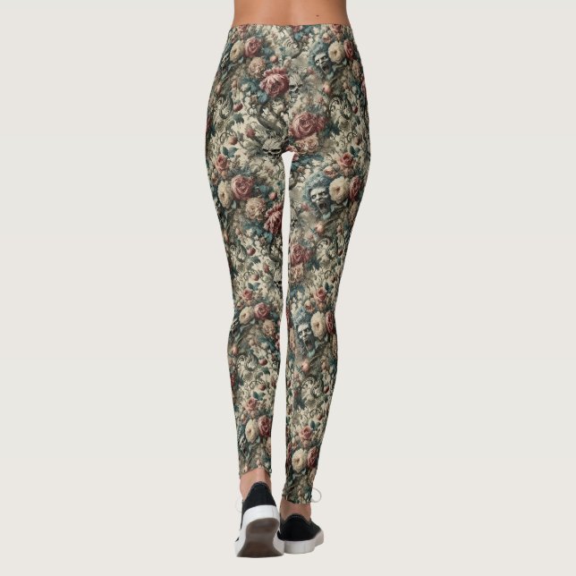 Necromancy of the Gnashed – Gothic Victorian Leggings (Back)