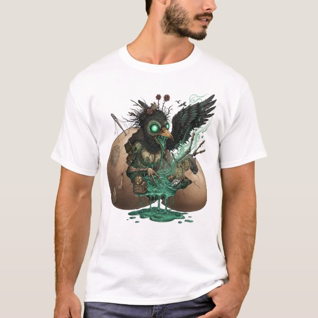 Necromantic Crow Hatchling T-Shirt (Front)