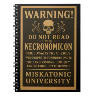  Necronomicon – Precautionary Banned by Miskatonic Notebook