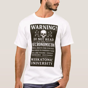  Necronomicon – Precautionary Banned by Miskatonic T-Shirt