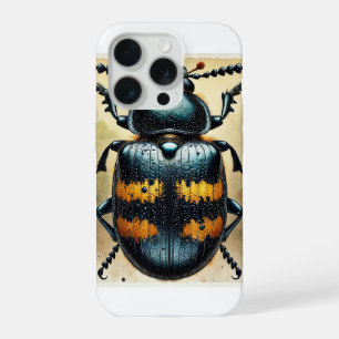 Necrophila Beetle 110924IREF251 - Watercolor iPhone 15 Pro Case