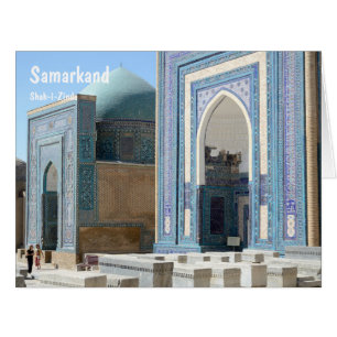 Necropolis of Shah-i-Zinda in Samark Greeting Card