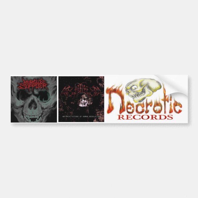 necrotic x3 syickers bumper sticker (Front)