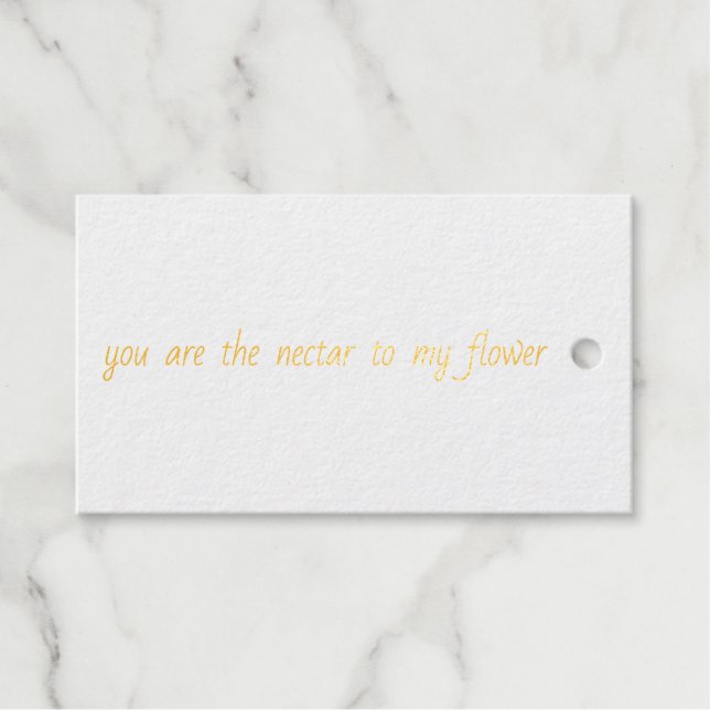 Nectar To My Flower  Foil Gift Tag (Front (Horizontal))