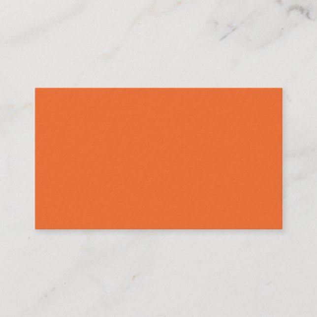Nectarine Orange Trend Colour Customized Template Business Card (Front)