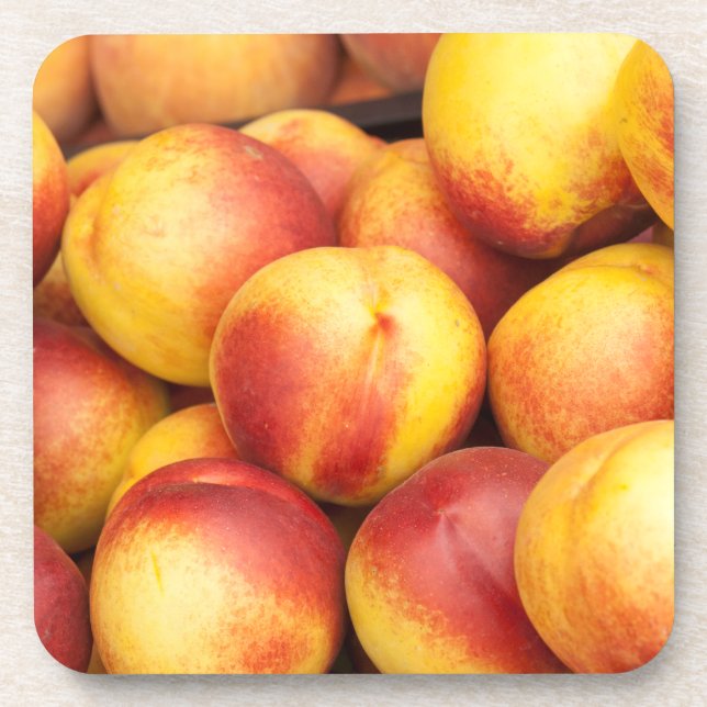 Nectarines background coaster (Front)