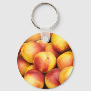 Nectarines background keychain