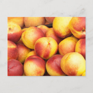 Nectarines background postcard