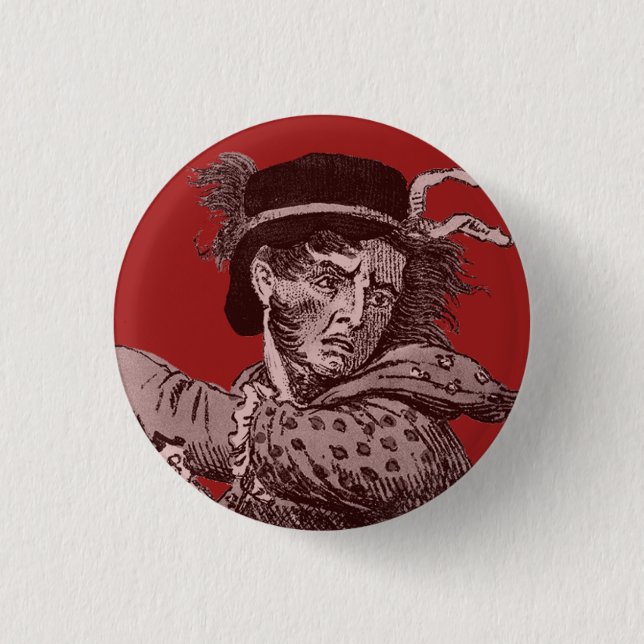 Ned Ludd (Luddite) Badge 1 Inch Round Button (Front)