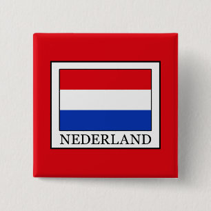 Nederland 2 Inch Square Button