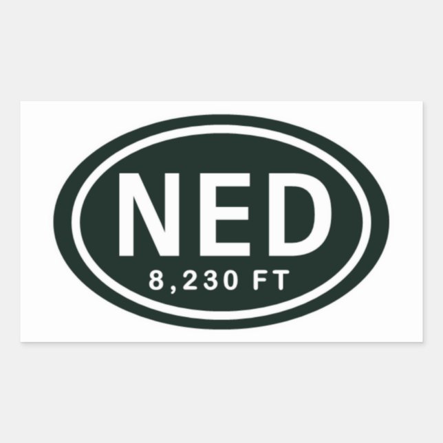 Nederland Colorado 8,230 FT NED Rocky Mountain Sticker (Front)