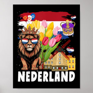 Nederland Flag Outfit Idea For Kids & Koningsd Poster
