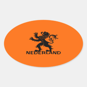 Nederland Lion Oval Sticker