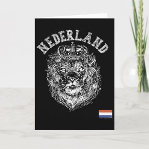 Nederland Reto Netherlands Lion Holland Dutch Men Card