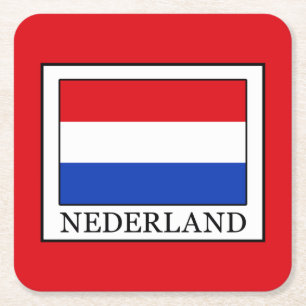 Nederland Square Paper Coaster