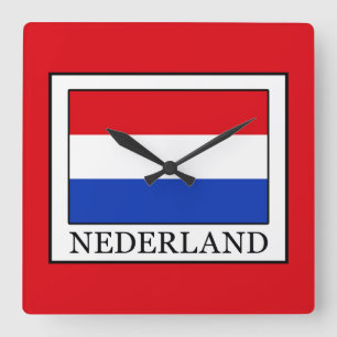 Nederland Square Wall Clock
