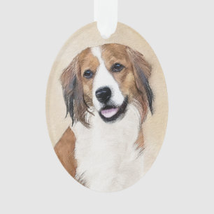 Nederlandse Kooikerhondje Painting - Dog Art Ornament
