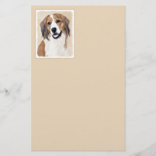 Nederlandse Kooikerhondje Painting - Dog Art Stationery