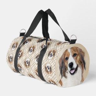 Nederlandse Kooikerhondje Painting Pet Dog Art Duffle Bag