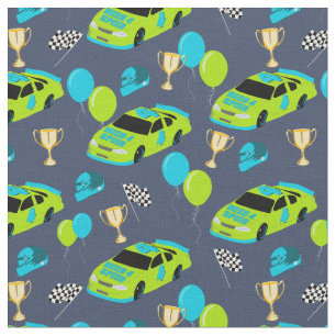 Need 4 Speed Race Car Boys 4th Birthday Party Fabric
