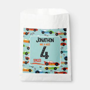 Need 4 speed racecar fourth birthday party favour bag