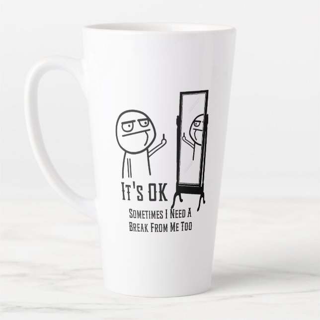 Need a Break Latte Mug (Left)