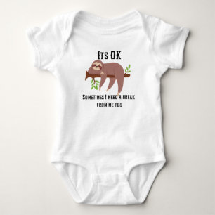 Need a break sloth baby bodysuit