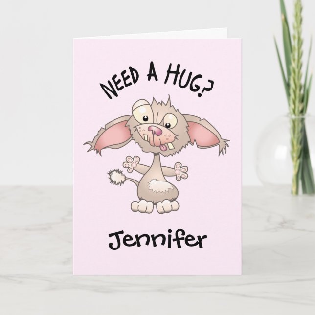 Need A Hug (Personalised) Card (Front)