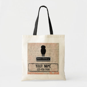 Need a Notary Rubber Stamp Customized Name Phone Tote Bag
