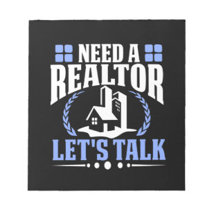 Need a Realtor? Let's Talk Real Estate Agent Sale Notepad