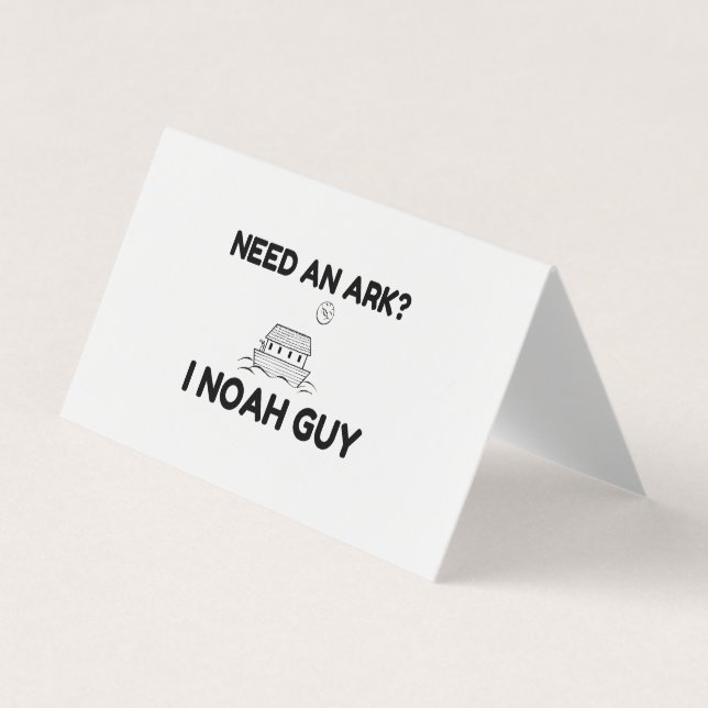 Need An Ark I Noah Guy Business Card (Front)