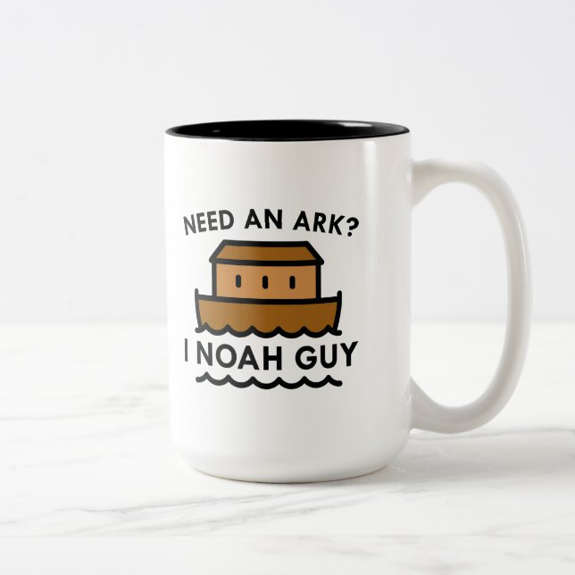 Need An Ark? I Noah Guy. Two-Tone Coffee Mug (Right)