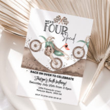 Need FOUR Speed Green Dirt Bike 4th birthday 