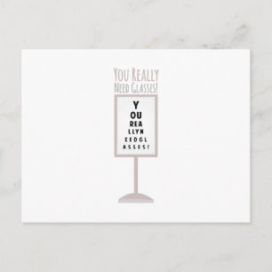 Need Glasses Postcard